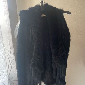Haute Hippie Black Fur Vest